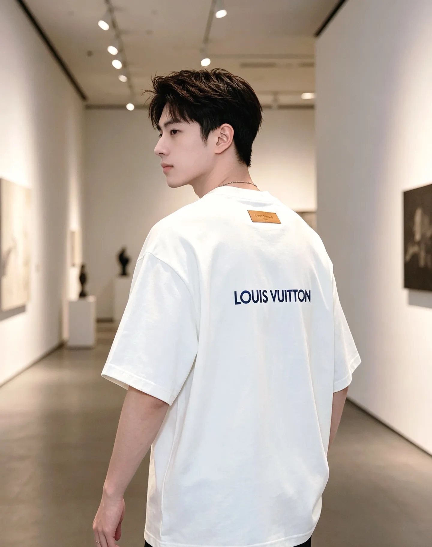 Louis Vuitton/Louis Vuitton Fei Dong letter logo printed short sleeves
